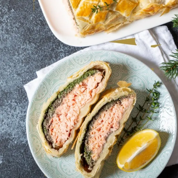 Flaky Salmon Wellington